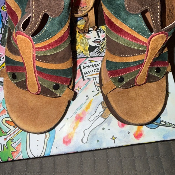 Jeffrey Campbell MONARCHS Platform Sandal in Brown Multi - Picture 9 of 15